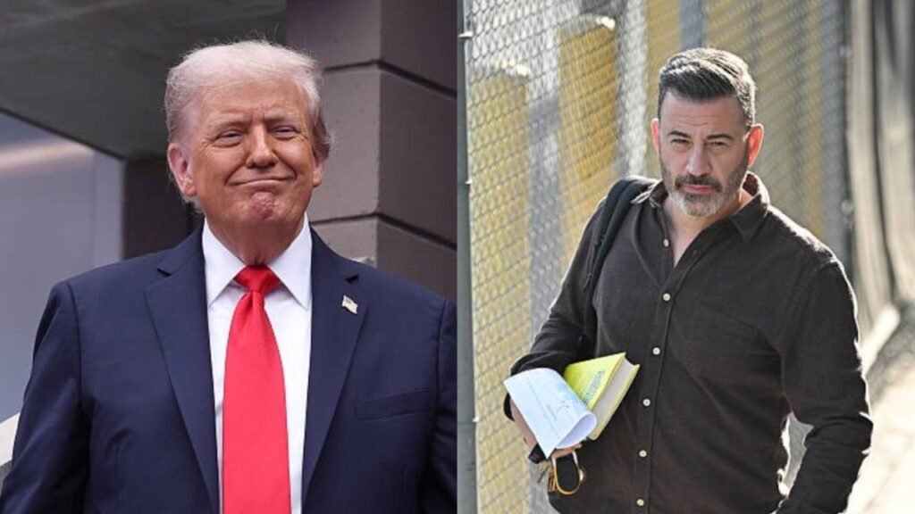 President Donald Trump celebrates Jimmy Kimmel being cancelled by ABC