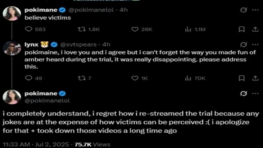 Pokimane Depp-Heard trial livestreams statements got mocked