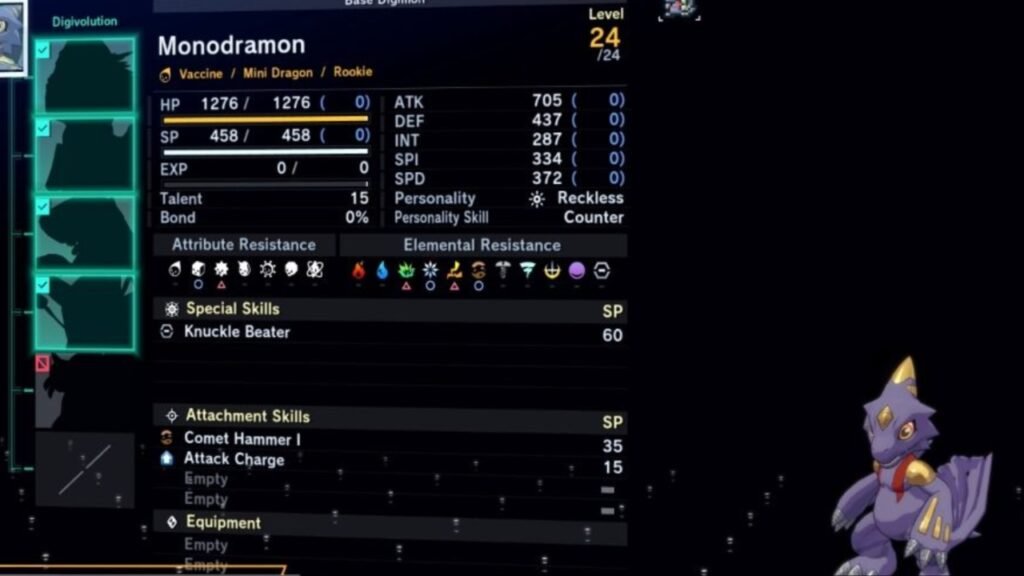 Counter Passive skill in Digimon Story Time Stranger