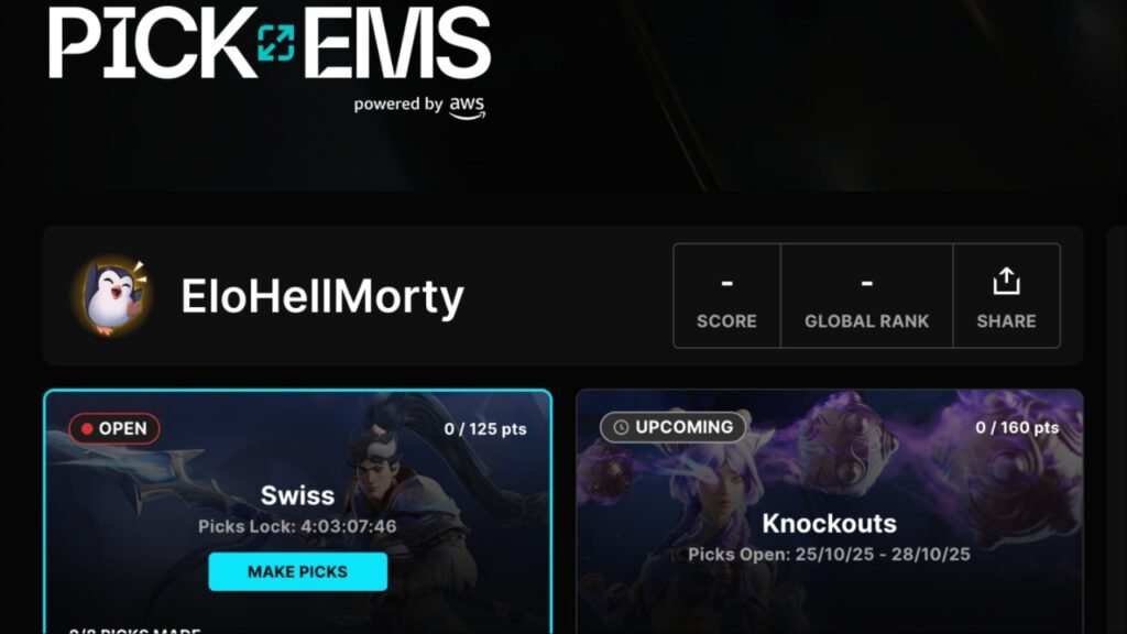 Playing the LoL 2025 Worlds Pick'Ems