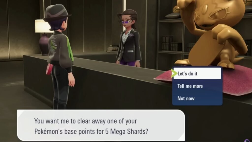 Removing EV stats from your Pokemon in Legends Z-A