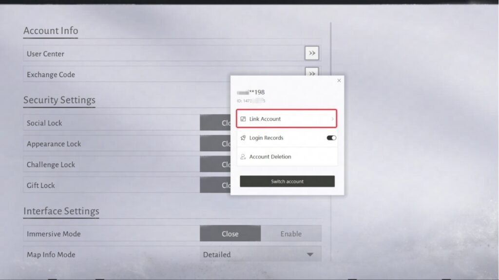 Linking accounts in Where Winds Meet