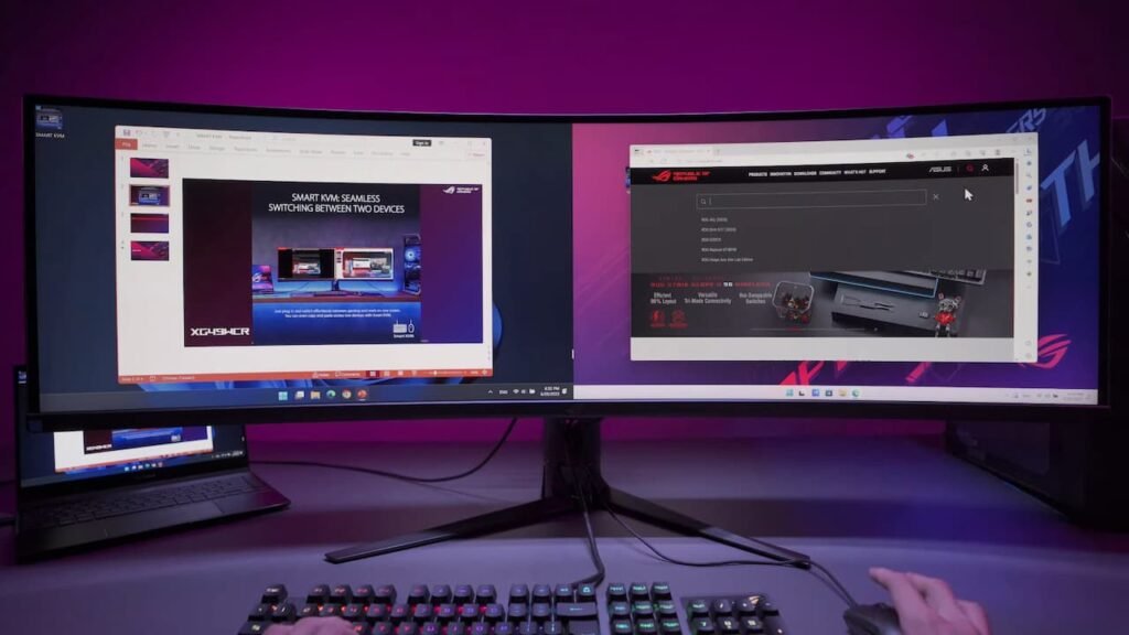 A monitor KVM switch