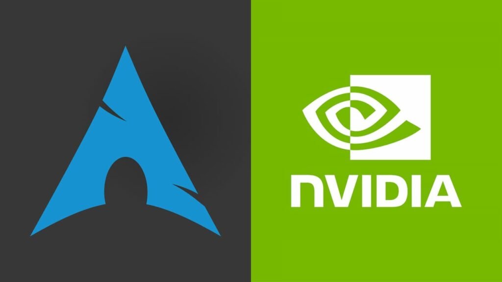 Nvidia and arch linux logos