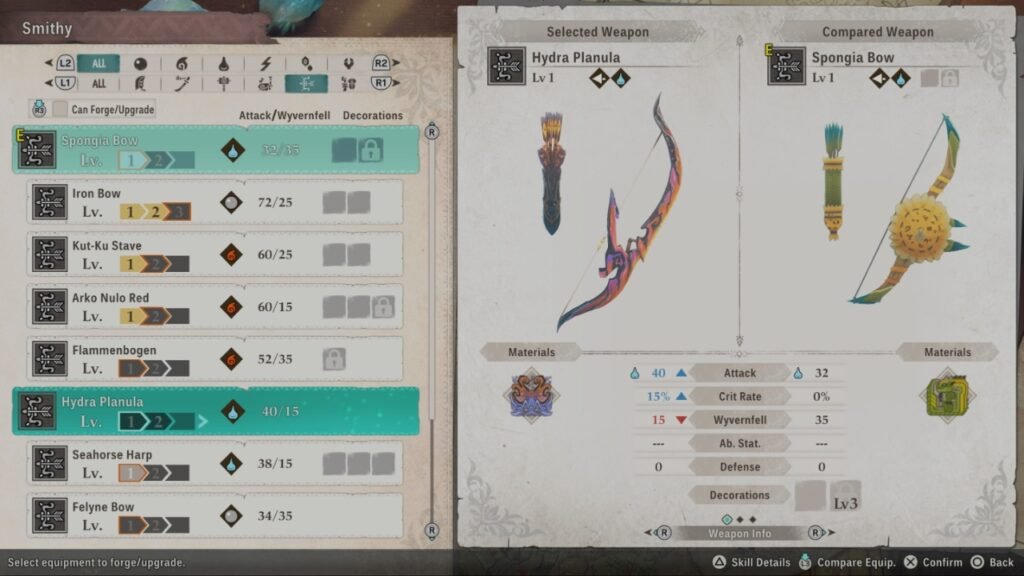 Bows in Monster Hunter Stories 3