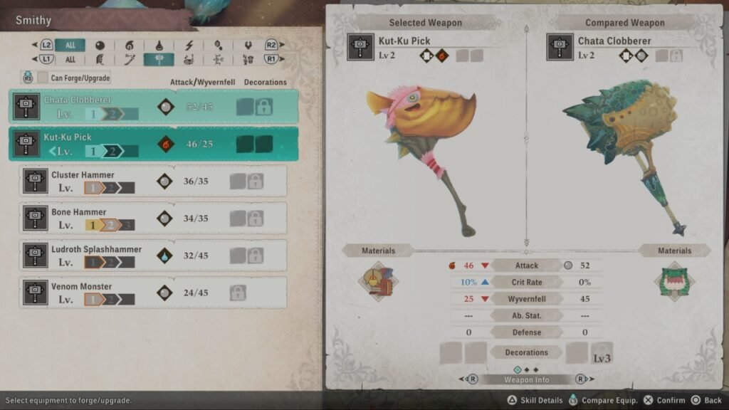 Hammers in Monster Hunter Stories 3