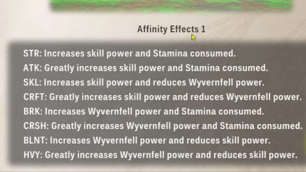 Skill Affinities in Monster Hunter Stories 3