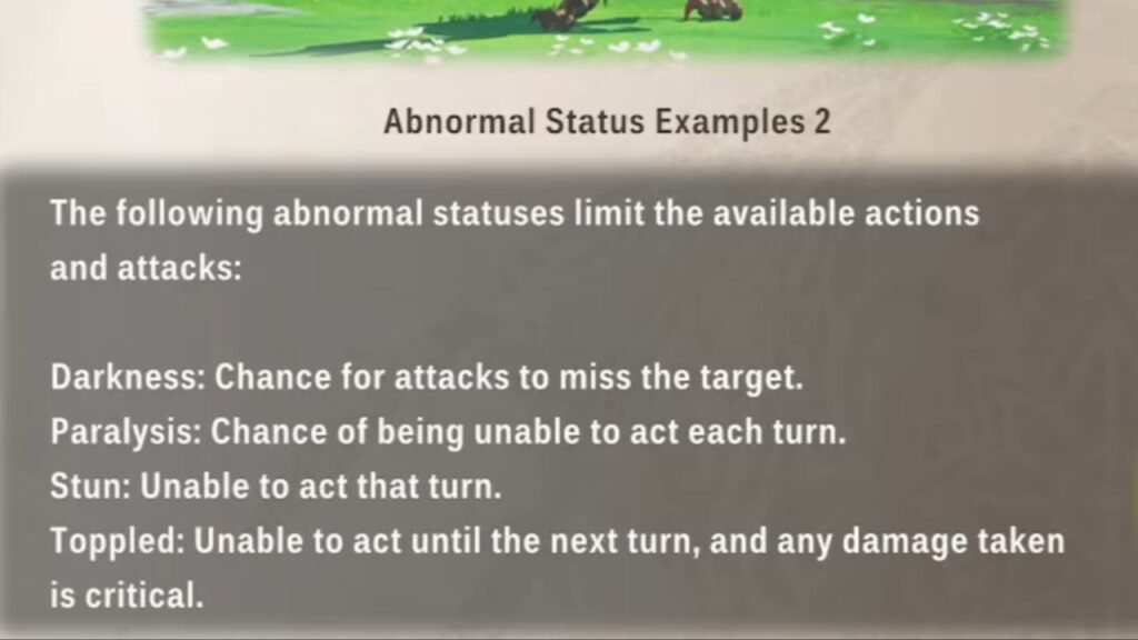 Status Effects in Monster Hunter Stories 3