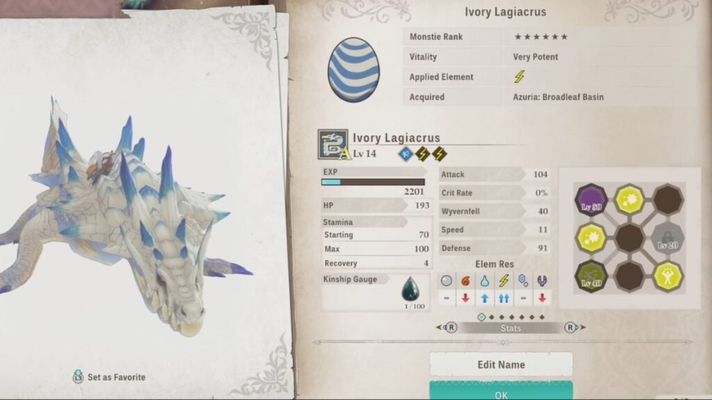 Ivory lagiacrus Monster Hunter Stories 3