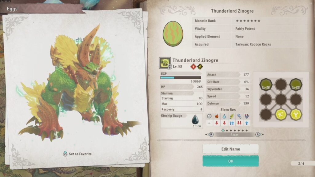 Thunderlord Zinogre Monster Hunter Stories 3