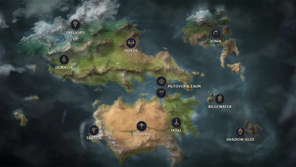 Runeterra Map in League of Legends